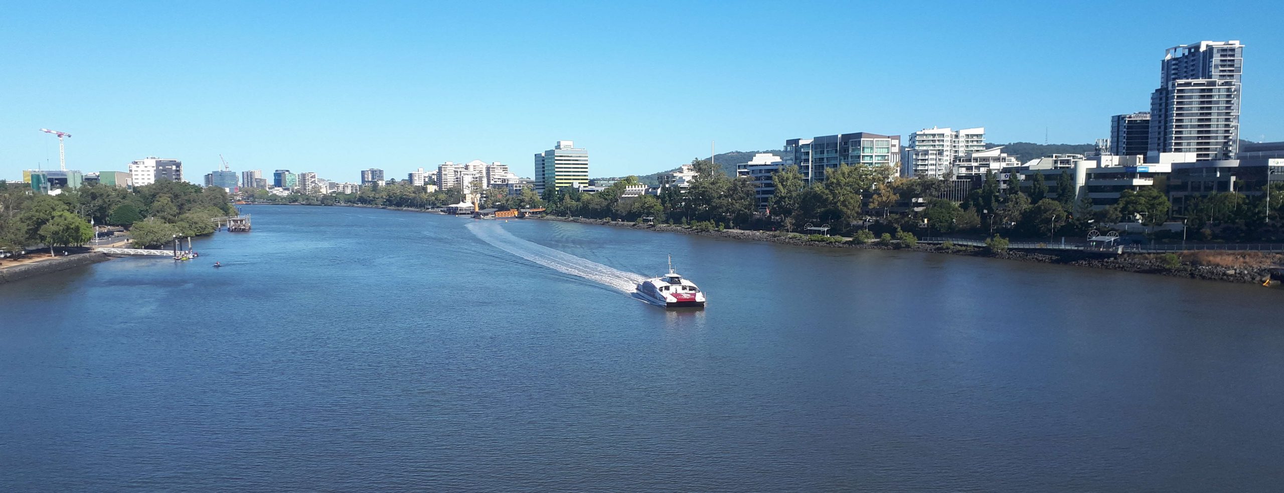 A sight only cyclists see from the Go Between Bridge