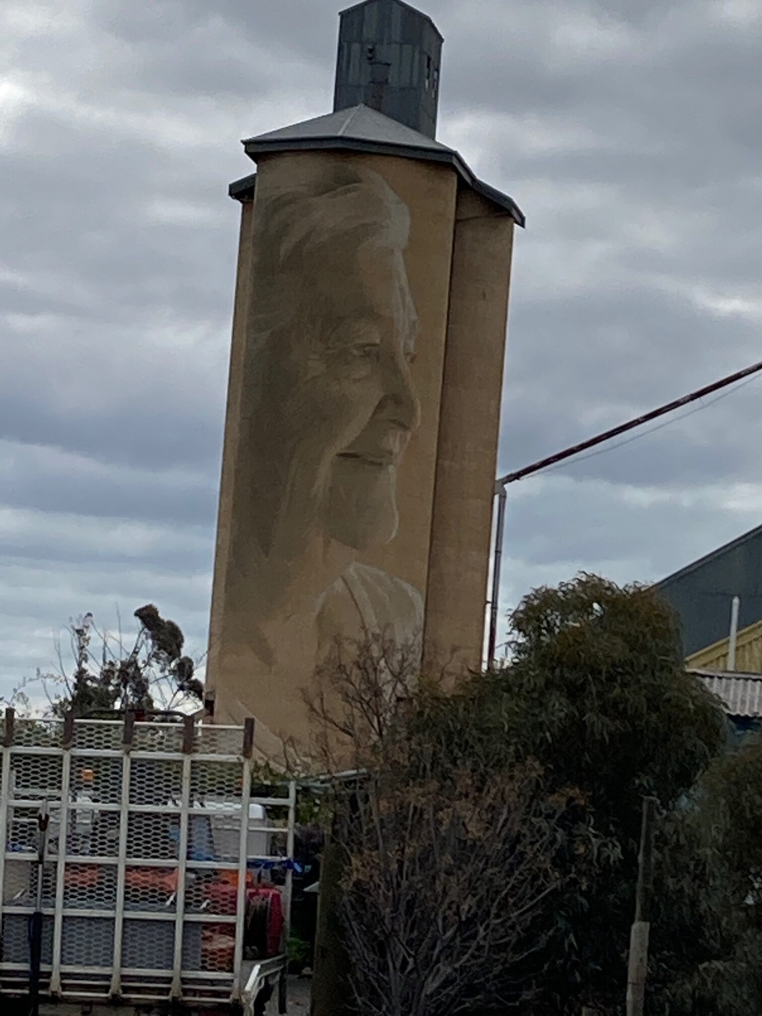 Leaning Silo Art Lascelles