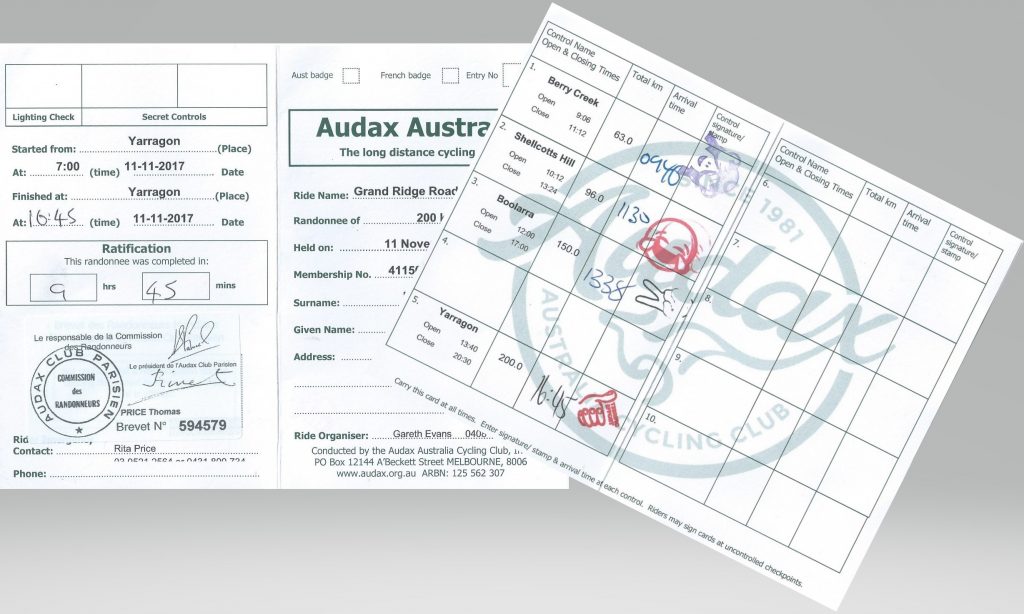 Brevet card